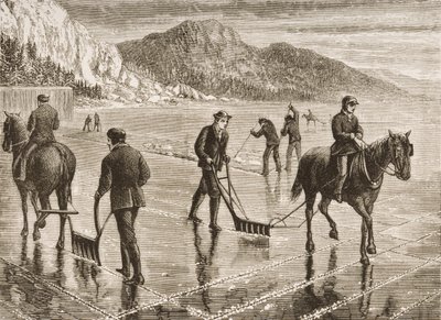 Eisernte am Hudson River, Bundesstaat New York, ca. 1870, aus 
