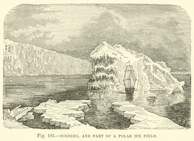 Eisberg und Teil eines Polareisfeldes von English School