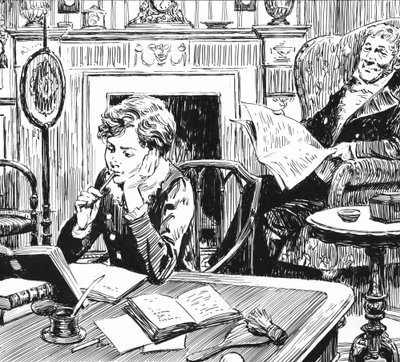 Illustration für Oliver Twist von Charles Dickens von English School