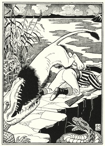 Illustration für die Abenteuer des Baron Münchhausen von English School