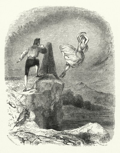 Illustration für das Ballett, Ondine oder Die Nixe von English School