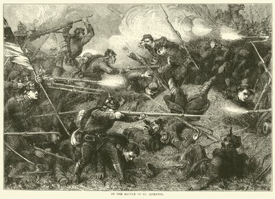 In der Schlacht von St. Quentin, Januar 1871 von English School