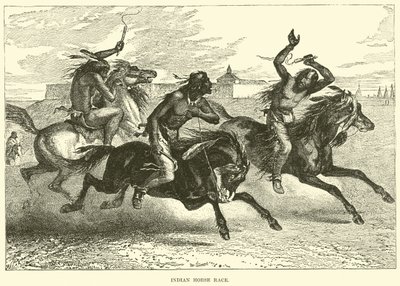 Indianisches Pferderennen von English School