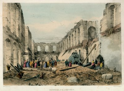 Innenraum der Rüstkammer, Tower von London Feuer, 1841 von English School