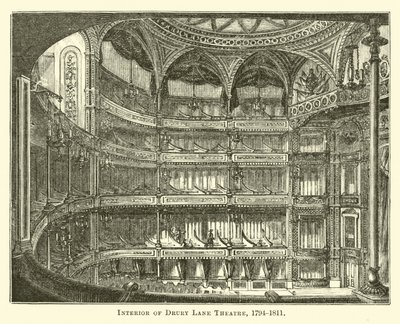 Innenansicht des Drury Lane Theaters, 1794-1811 von English School