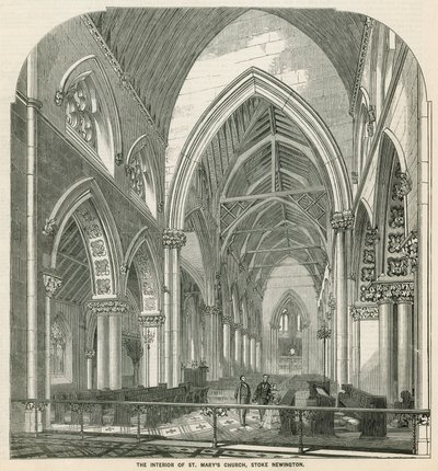 Inneres der St. Marys Kirche in Stoke Newington von English School