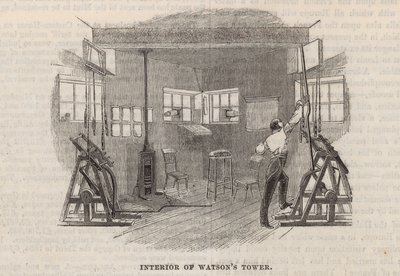 Innenansicht des Watson-Turms von English School