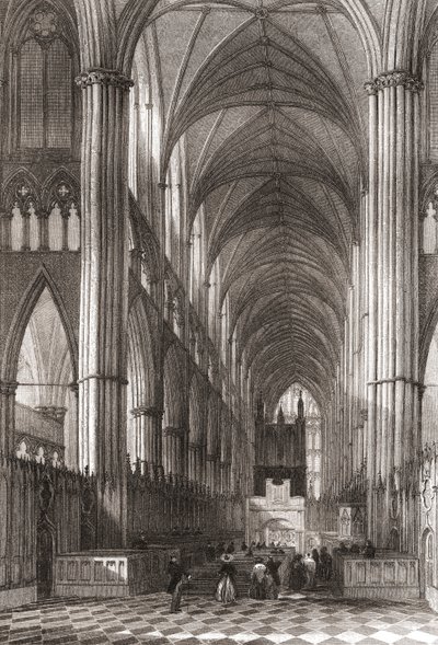 Innenraum der Westminster Abbey, City of Westminster, London, England von English School