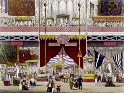 Innenansicht der Großen Ausstellung - Ägypten, Türkei und Griechenland, von Chevanne, veröffentlicht von Read & Co. von English School