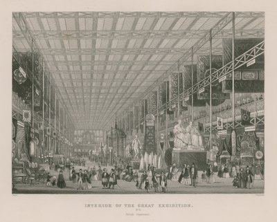 Innenansicht der Großen Ausstellung, 1851, Britische Abteilung von English School