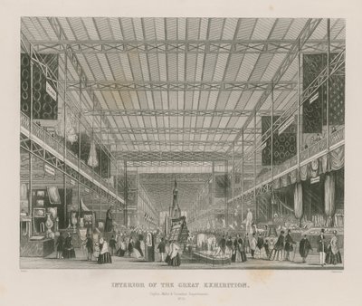 Innenansicht der Großen Ausstellung, 1851, Ceylon, Malta und Kanadische Abteilungen von English School