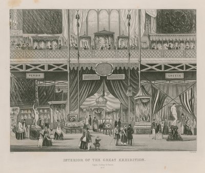 Innenansicht der Großen Ausstellung, 1851, Ägypten, Türkei & Griechenland von English School