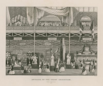 Innenansicht der Großen Ausstellung, 1851, Italienische Abteilung von English School