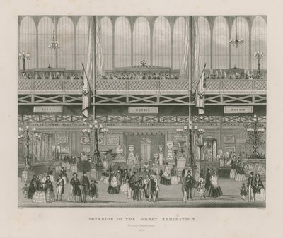 Innenansicht der Großen Ausstellung, 1851, Russische Abteilung von English School