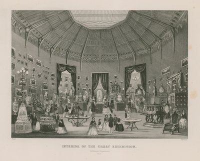 Innenansicht der Großen Ausstellung, 1851, Zollvereinsabteilung von English School