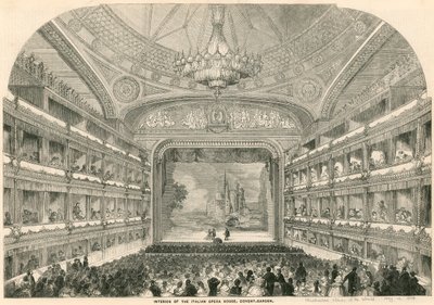 Innenansicht des Italienischen Opernhauses, Covent Garden, London von English School