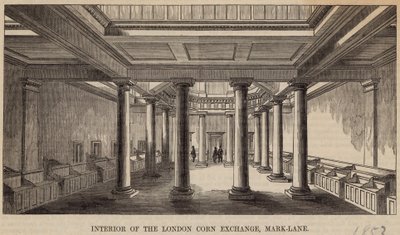 Innenansicht der Londoner Kornbörse, Mark Lane von English School