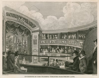 Innenraum des Royal Olympic Theatre, Wych Street, nahe Drury Lane, London von English School