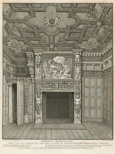Innenansicht des Hauses von Sir Paul Pindar von English School