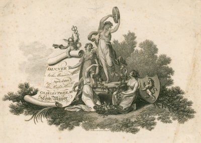 Einladung zum Dinner des Lord Mayor im Mansion House, London, 11. April 1803 von English School