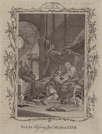 Isaak segnet Jakob (Gravur) von English School
