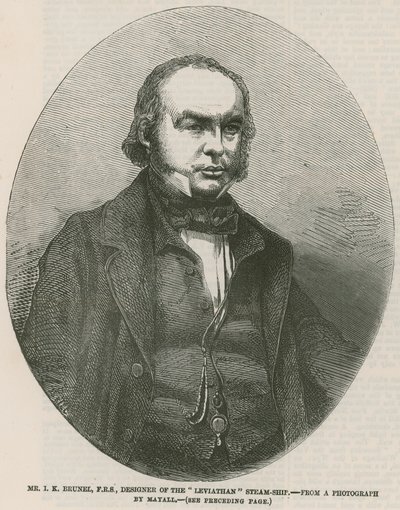 Isambard Kingdom Brunel, Designer des Dampfschiffs Leviathan von English School