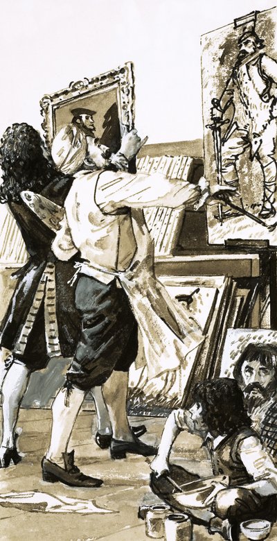 Jacobus de Wet malt im Holyrod House von English School