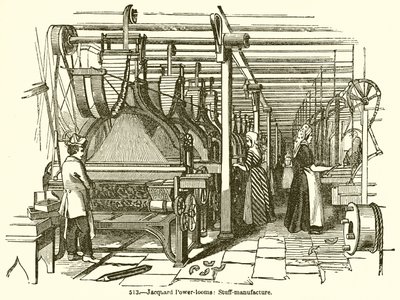Jacquard-Kraftwebstühle: Stoffherstellung von English School