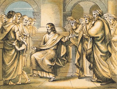 Jesus tadelt die Schriftgelehrten und Pharisäer von English School