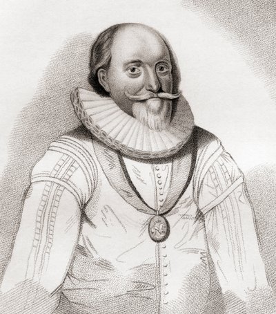 John Erskine, 2./19. Earl of Mar, ca. 1558-1634. Schottischer Politiker. Aus Iconographia Scotica oder Porträts berühmter Persönlichkeiten Schottlands, veröffentlicht 1797. von English School