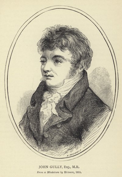 John Gully, Esquire, MR, nach einem Miniaturbild von Hudson, 1815 von English School