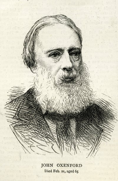 John Oxenford (1812-77) Illustration aus The Graphic, 1877 von English School