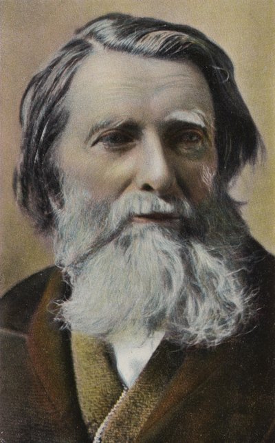 John Ruskin (1819-1900), englischer Schriftsteller, Kunstkritiker, Künstler und Sozialdenker von English School