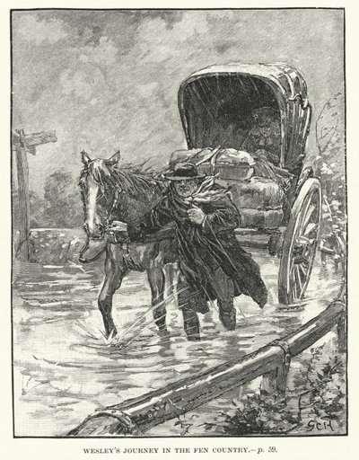 John Wesleys Reise im Moorland von English School