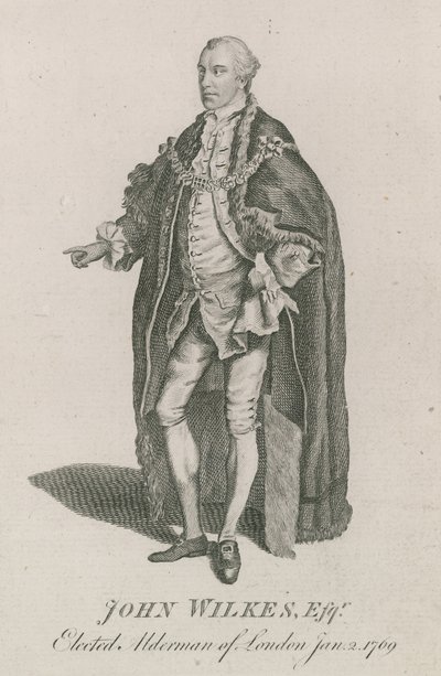 John Wilkes, gewählter Alderman von London, 2. Januar 1769 von English School