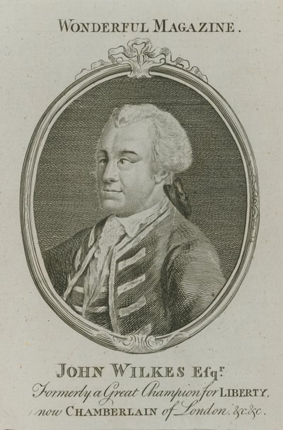 John Wilkes, ehemals ein großer Verfechter der Freiheit, jetzt Kämmerer von London von English School