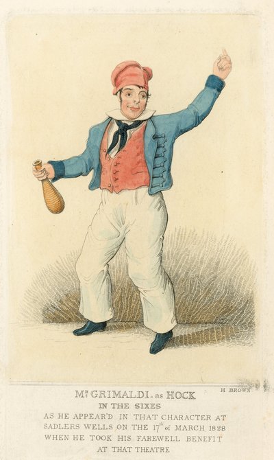 Joseph Grimaldi als Hock von English School