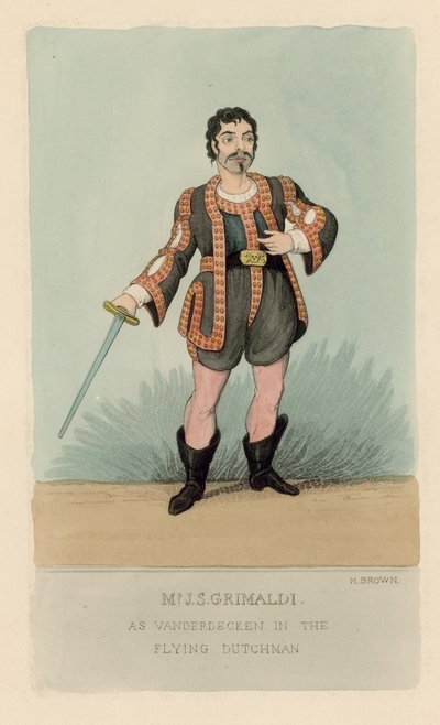 Joseph Grimaldi als Vanderdecken in Der Fliegende Holländer von English School