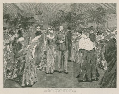 Jubiläumsball in der Guildhall, London; Der Lord Mayor empfängt die königliche Gesellschaft von English School