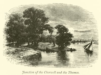 Zusammenfluss von Cherwell und Themse von English School