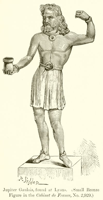 Jupiter Gaulois gefunden in Lyon. (Kleine Bronzefigur im Cabinet de France, Nr. 2.929) von English School