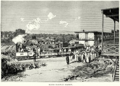Kayes Bahnhof (Gravur) von English School