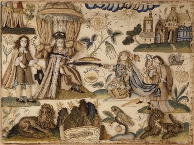 König Ahasveros und Königin Esther, um 1660 von English School