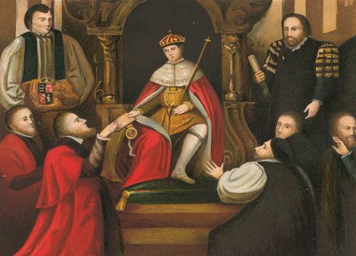 König Edward VI bestätigt die Schenkung seines Vaters des Christ