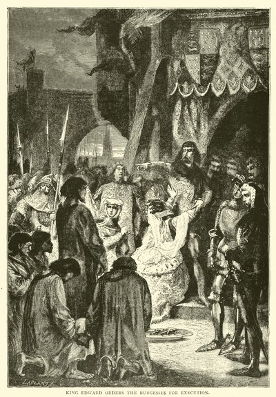 König Edward befiehlt die Hinrichtung der Bürger von English School