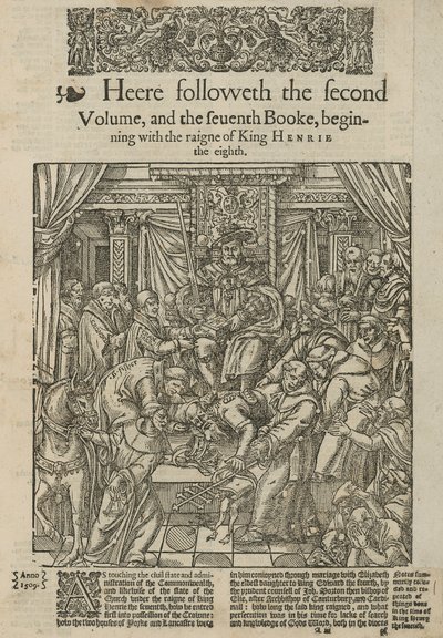 König Heinrich VIII. trampelt auf dem Papst von English School