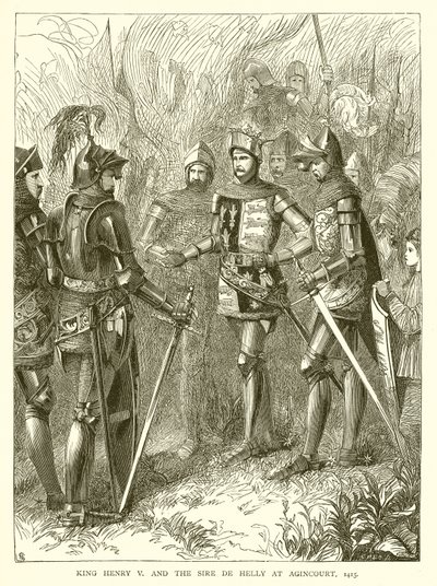 König Heinrich V. und der Sire de Helly bei Azincourt, 1415 von English School
