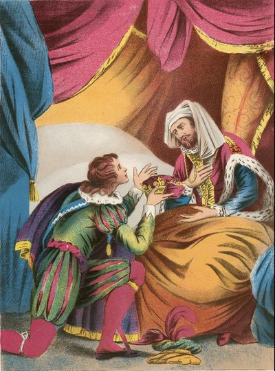 König Heinrich und der Prinz von Wales von English School