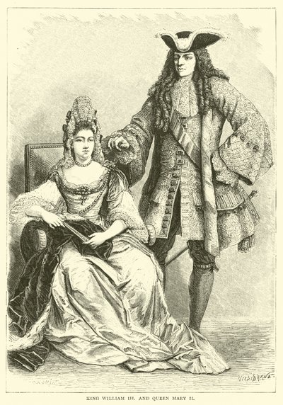 König Wilhelm III. und Königin Maria II. von English School