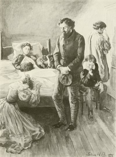 La Bohème, letzter Akt (Gravur) von English School
